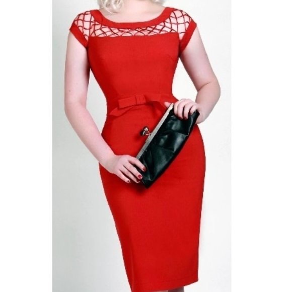Tatyana Red Alika Wiggle Dress - Picture 1 of 6